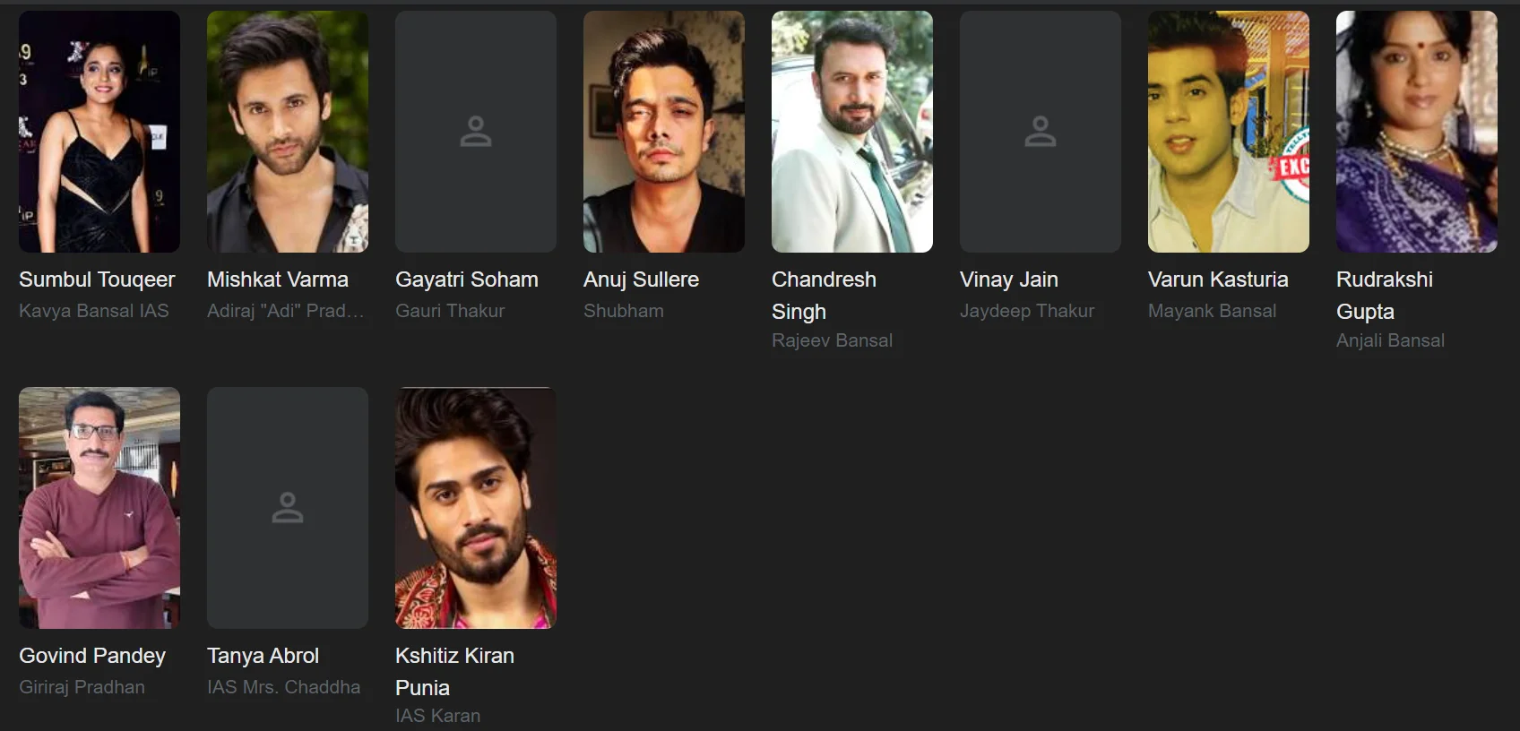 Kavya Ek Jazba Ek Junoon Serial Cast