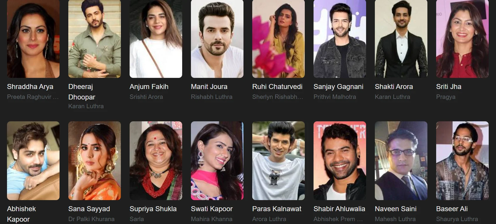 Kundali Bhagya Serial Cast